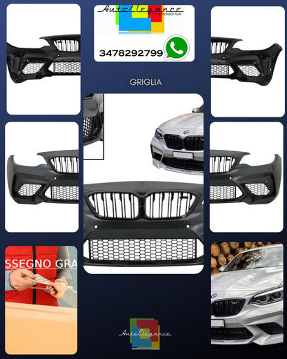 Paraurti per BMW 2 F87 M2 16-20 Rene Griglia Doppia Striscia M2C Look