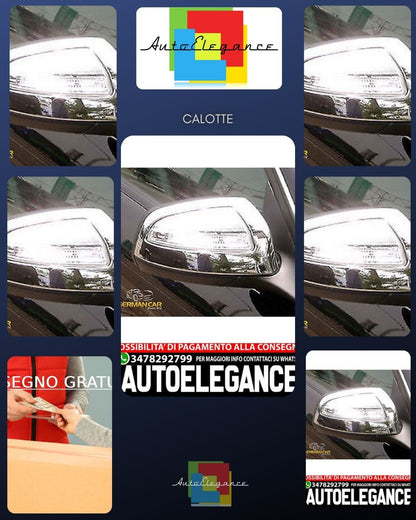FOR MERCEDES W204 C-CLASS CHROME EXTERIOR MIRROR CAPS