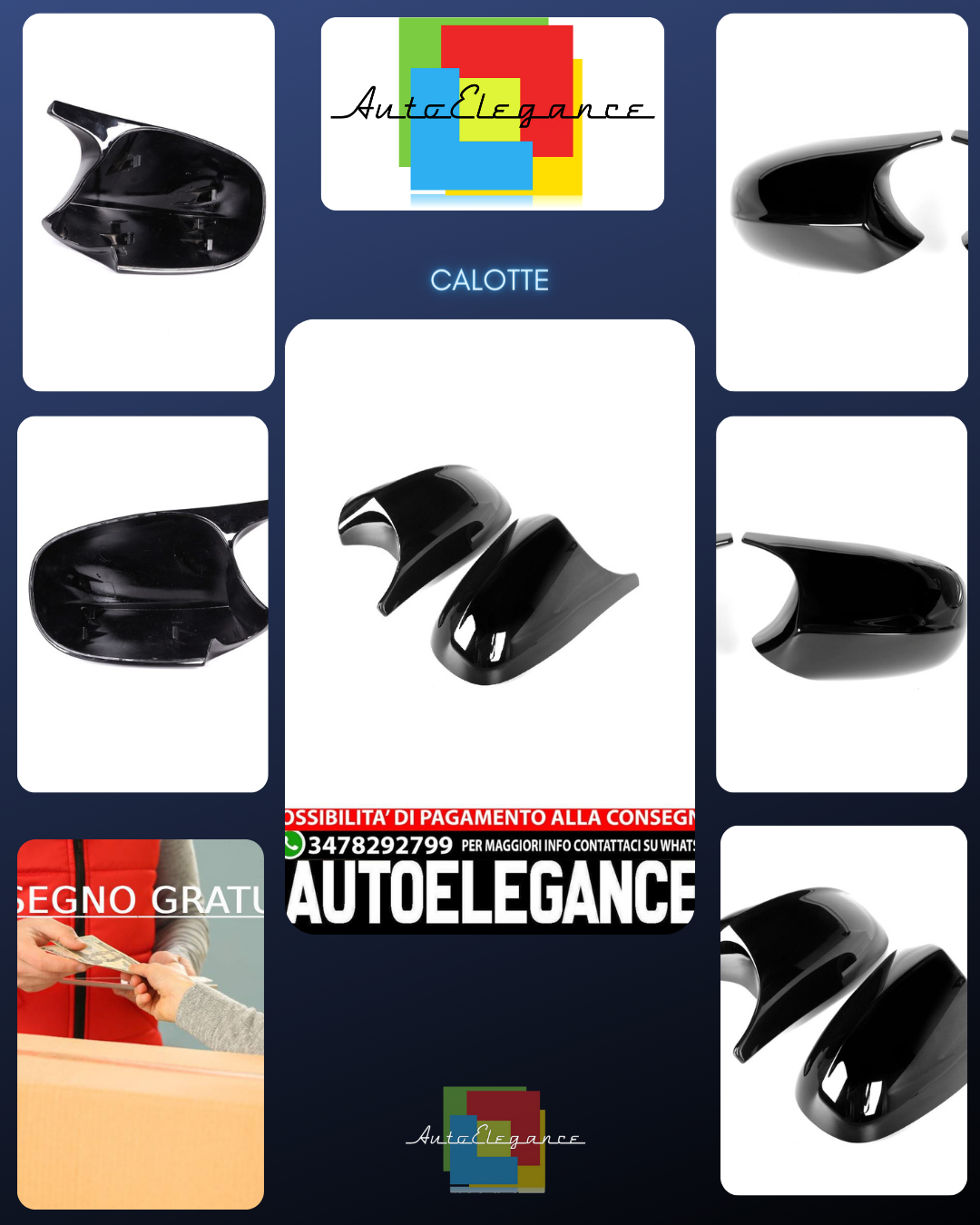 Suitable for BMW E87/E81/E82/E88 + E90/E91/E92/E93 LCI mirror covers black 