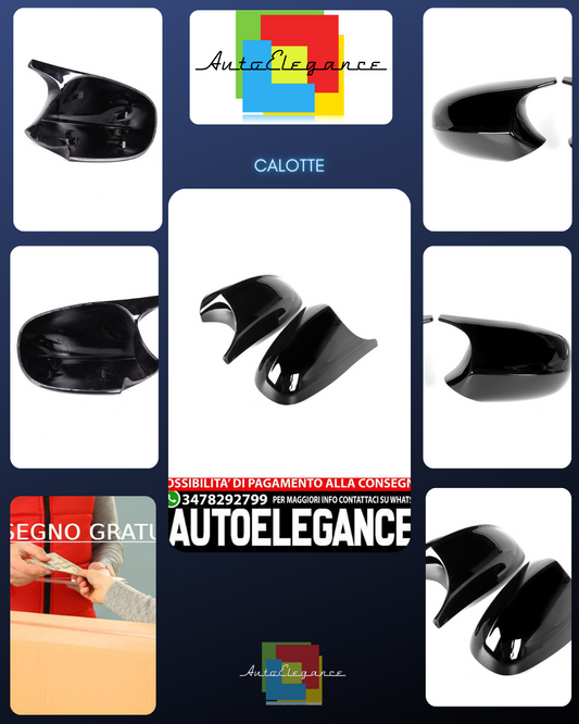 Suitable for BMW E87/E81/E82/E88 + E90/E91/E92/E93 LCI mirror covers black 