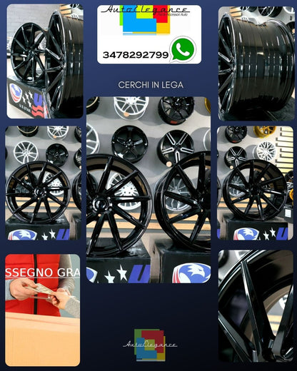 ADATTO per BMW 3 E46 E90 Lega Concavo Cerchi 18 inch 5x120 Nero cvt Stile Ruote