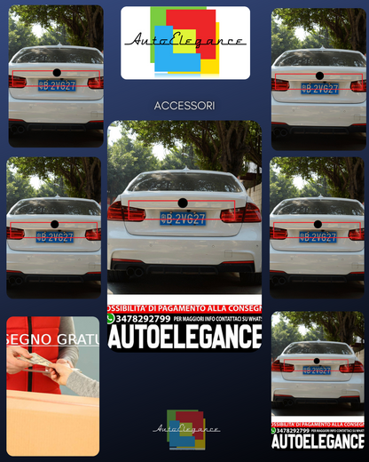 Per BMW Serie 3 F30 acciaio inox cromo opaco prestazioni decorative portellone pannello posteriore