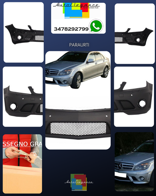 Front Bumper for Mercedes C-Class W204 07-12 C63 Grille Look PDC 