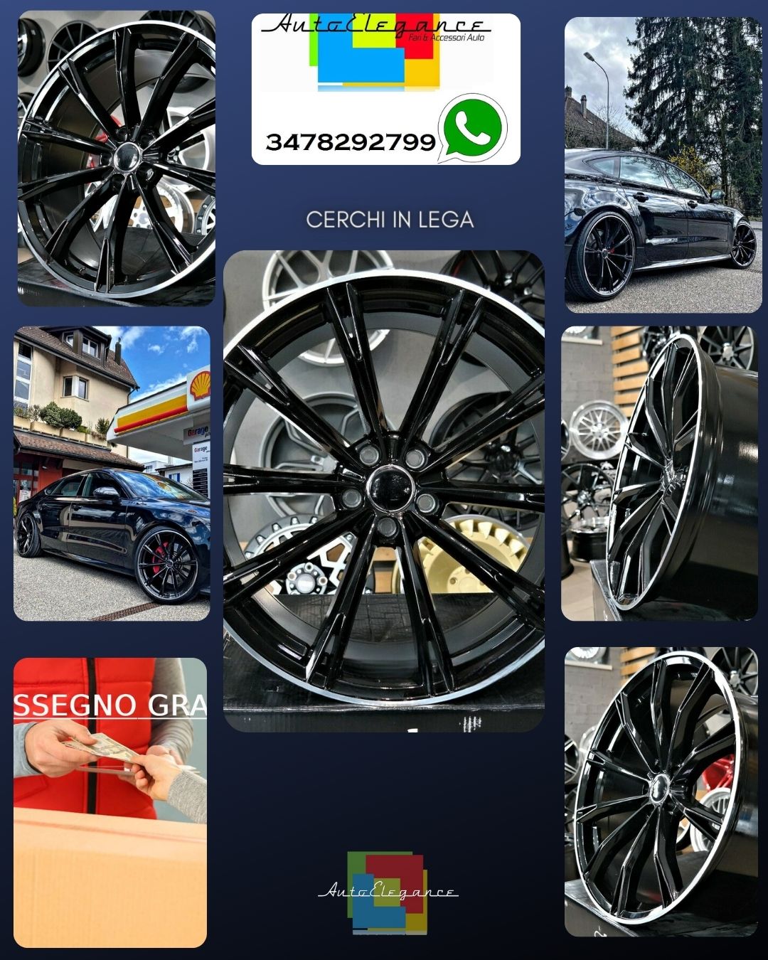 ADATTO per Audi A4 A5 A6 A8 A7 S-Line 21 inch 5x112 ABT design Nero Lucido Ruote