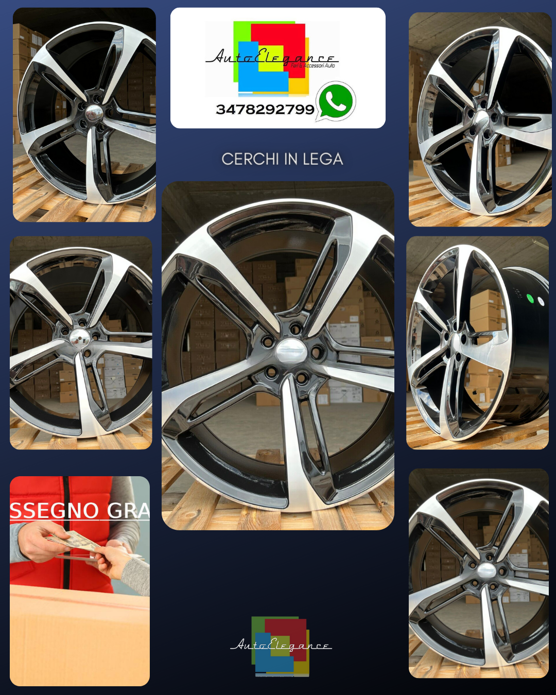 ADATTO per Audi A4 A5 A6 A7 A8 S-Line CERCHI IN LEGA 22 inch 5x112 SQ7