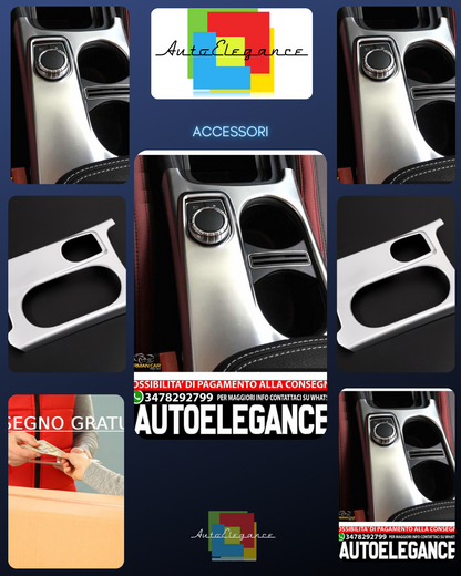 For Mercedes CLA, A and GLA chrome frame cup holder panel center console 
