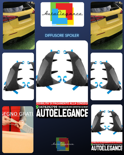 Adatto per Mercedes W177 Classe A posteriore AMG OTTICA AERO FLAPS CARBONIO