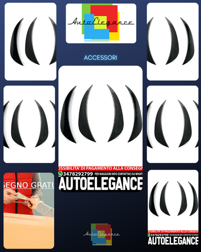 SPOILER FLAPS CANARD ADATTO PER MERCEDES CLASSE W205 CON EQUIPAGGIAMENTO AMG