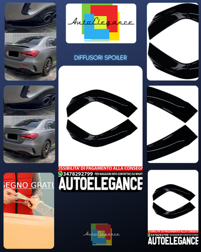 PER MERCEDES V177 A35 + A45 LATI SPLITTER SPOILER DIFFUSORE GREMBIULE