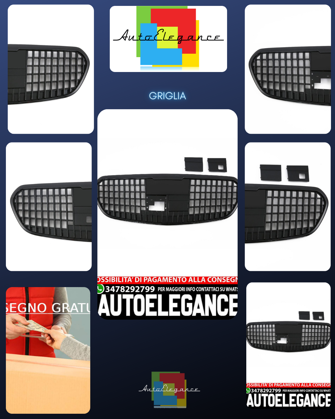 Griglia sportiva per Mercedes W223 CLASSE S MAYBACH DESIGN