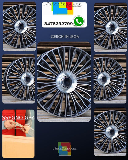 ADATTO PER Mercedes E S Classs 22 inch 5x112 Maybach Stile Multi Ruote a Raggi