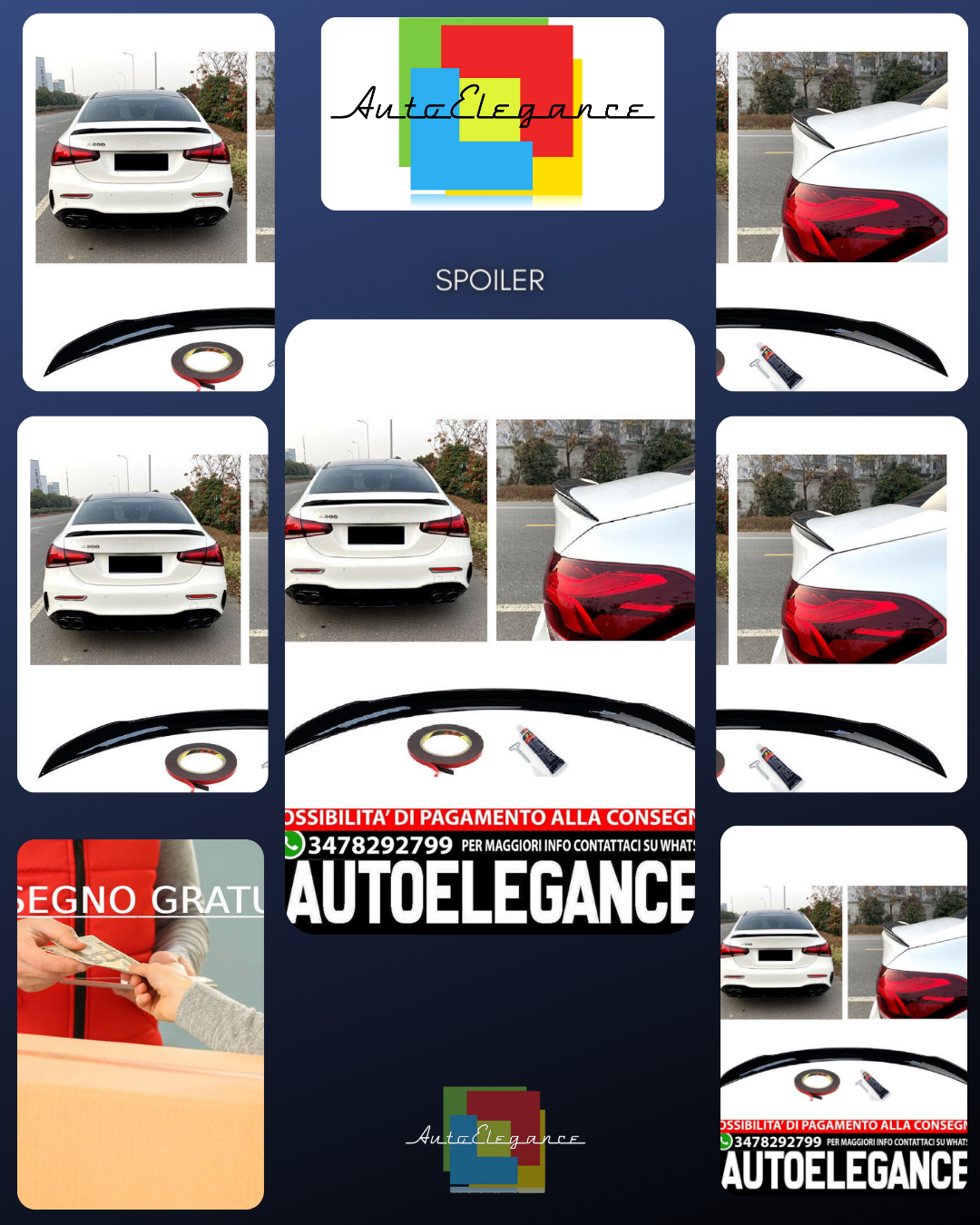 ADATTO PER MERCEDES-BENZ CLASSE A V177 PARAFANGO POSTERIORE SPOILER POSTERIORE