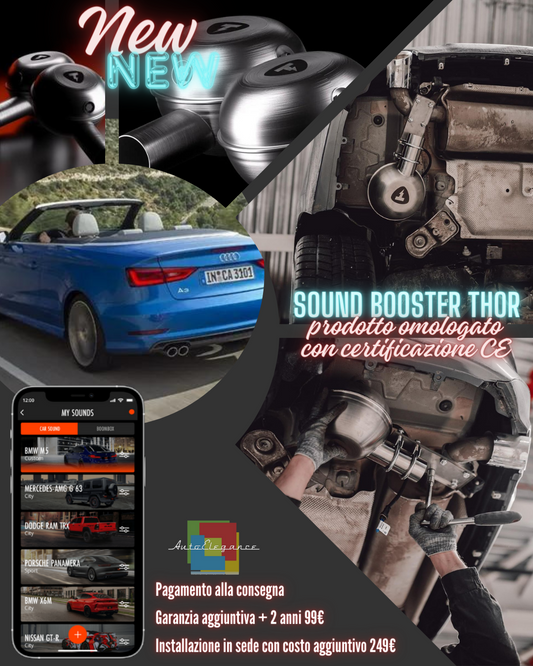 Sound Booster Thor Suono Sportivo Scarico adatta per AUDI A3 Cabrio (8V) 2013-
