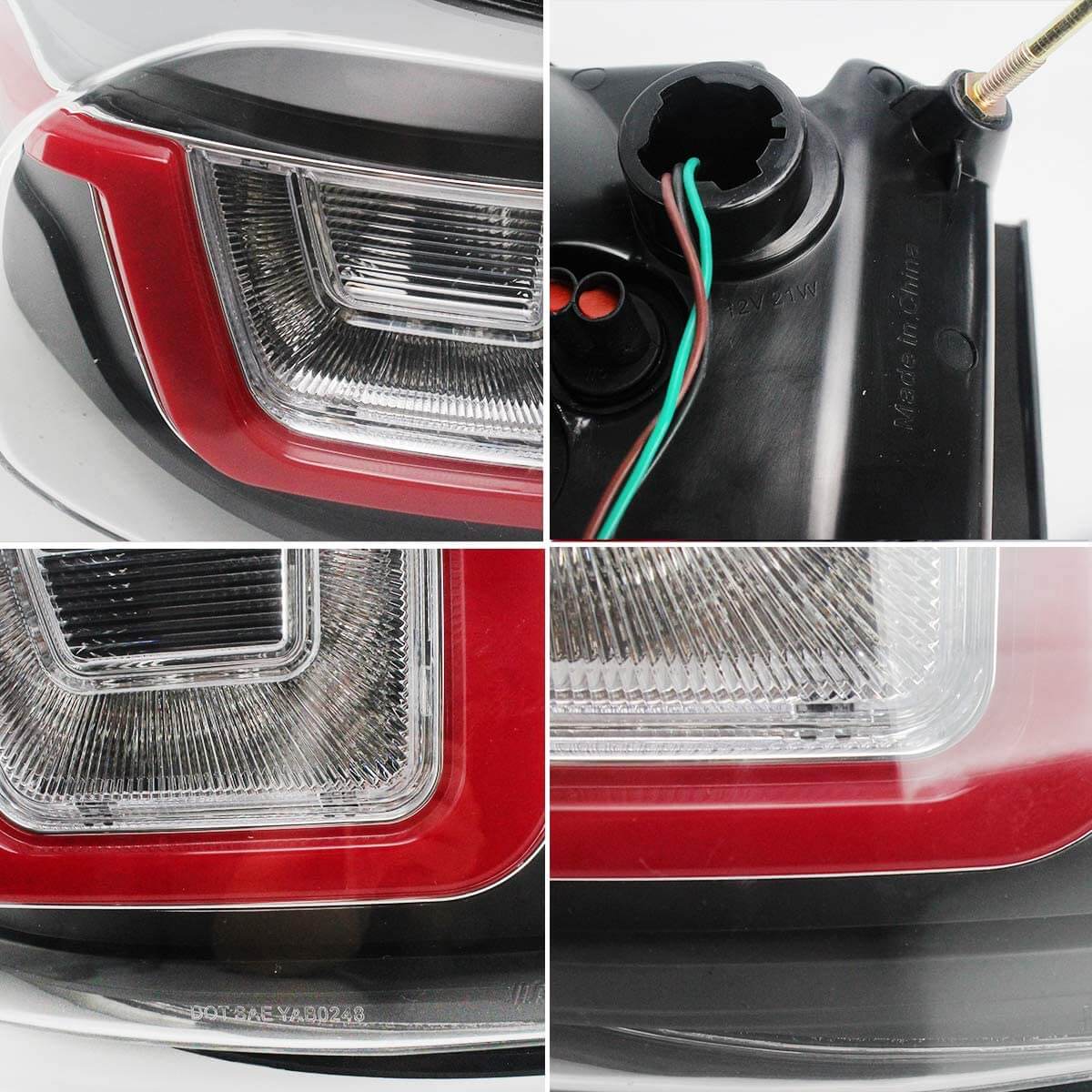 Fanali posteriori a LED per Toyota FJ Land Cruiser 2007-2017 12V 42W ABS, materiale PMMA