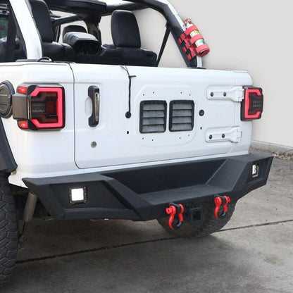 ART.3174  Paraurti posteriore+Rings & LED JEEP WRANGLER 18-24