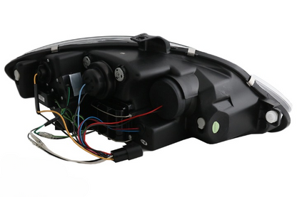💫ART.6034 FARI ANTERIORI DRL NERI per SEAT LEON ALTEA 2009-2012💫