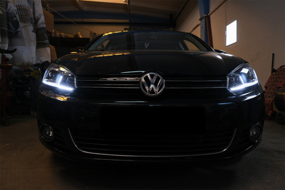 Fari a LED adatti per VW Golf 6 VI 2008-2013 con Facelift G7.5 GTI Look Silver
