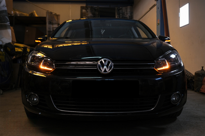 Fari a LED adatti per VW Golf 6 VI 2008-2013 con Facelift G7.5 GTI Look Silver