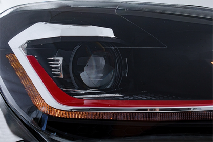 Fari a LED adatti per VW Golf 6 VI (2008-2013) con Facelift G7.5 GTI Look Red