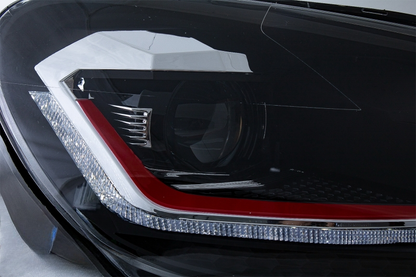 Fari a LED adatti per VW Golf 6 VI (2008-2013) con Facelift G7.5 GTI Look Red