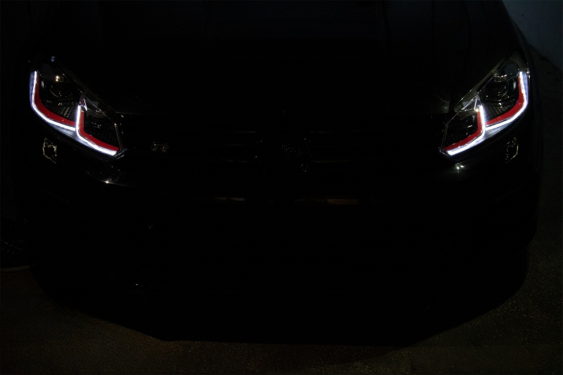 Fari a LED adatti per VW Golf 6 VI (2008-2013) con Facelift G7.5 GTI Look Red