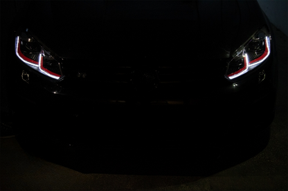 Fari a LED adatti per VW Golf 6 VI (2008-2013) con Facelift G7.5 GTI Look Red