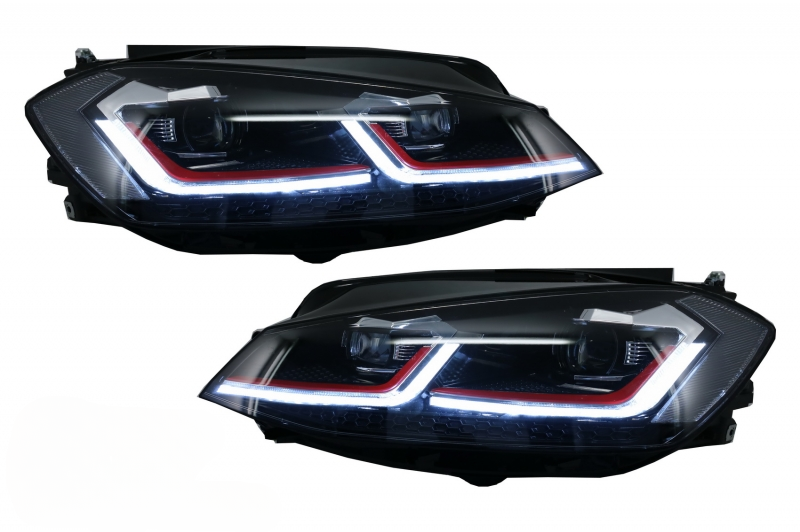 Fari a LED adatti per VW Golf 7.5 VII dal 2017- GTI Look con luci di svolta