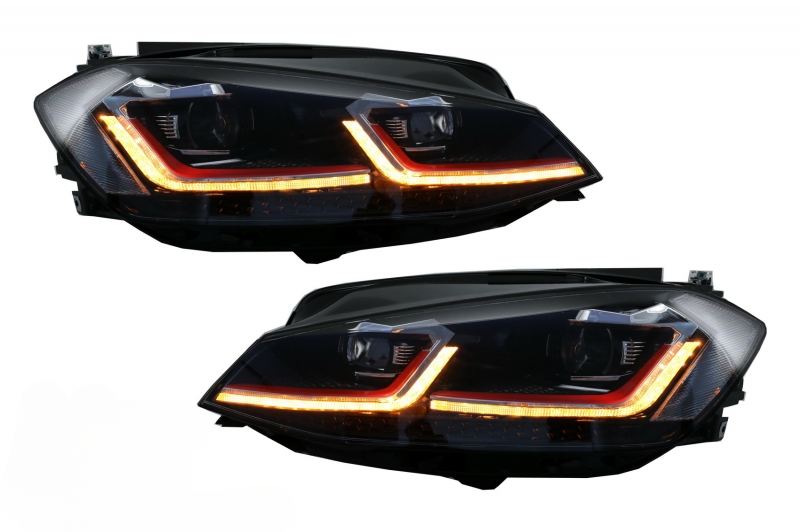 Fari a LED adatti per VW Golf 7.5 VII dal 2017- GTI Look con luci di svolta