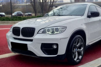 😎Fari LED Xenon Angel Eyes Cerchi 3D Double Halo per BMW X6 E71 08-12😎