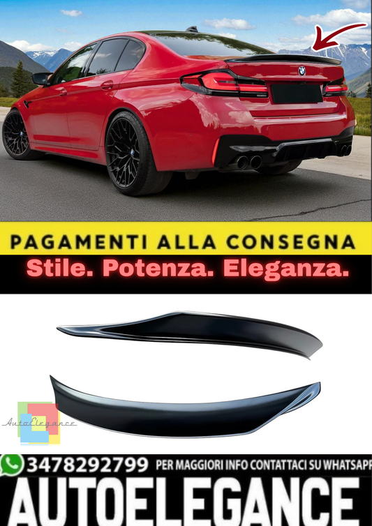 💫 Spoiler Posteriore / Ala Bagagliaio in ABS Nero per BMW Serie 5 G30 – 💫