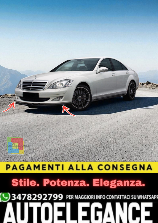 💫Attacco Anteriore per Mercedes Classe S W221 – Splitter / Spoiler Anteriore 💫