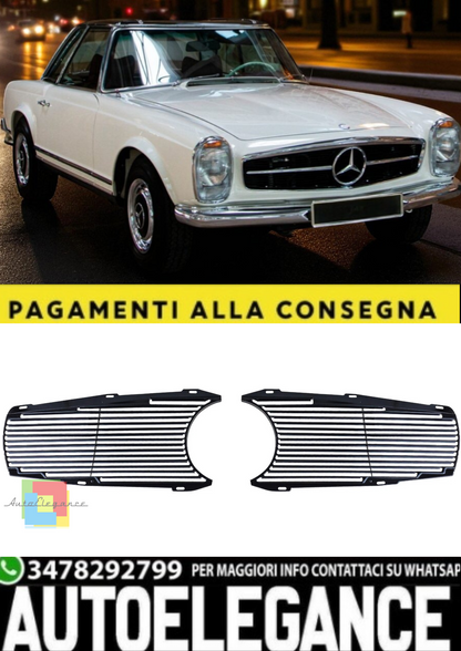 💫Griglia Radiatore in Metallo (2 Pezzi) per Mercedes SL Pagoda W113 💫