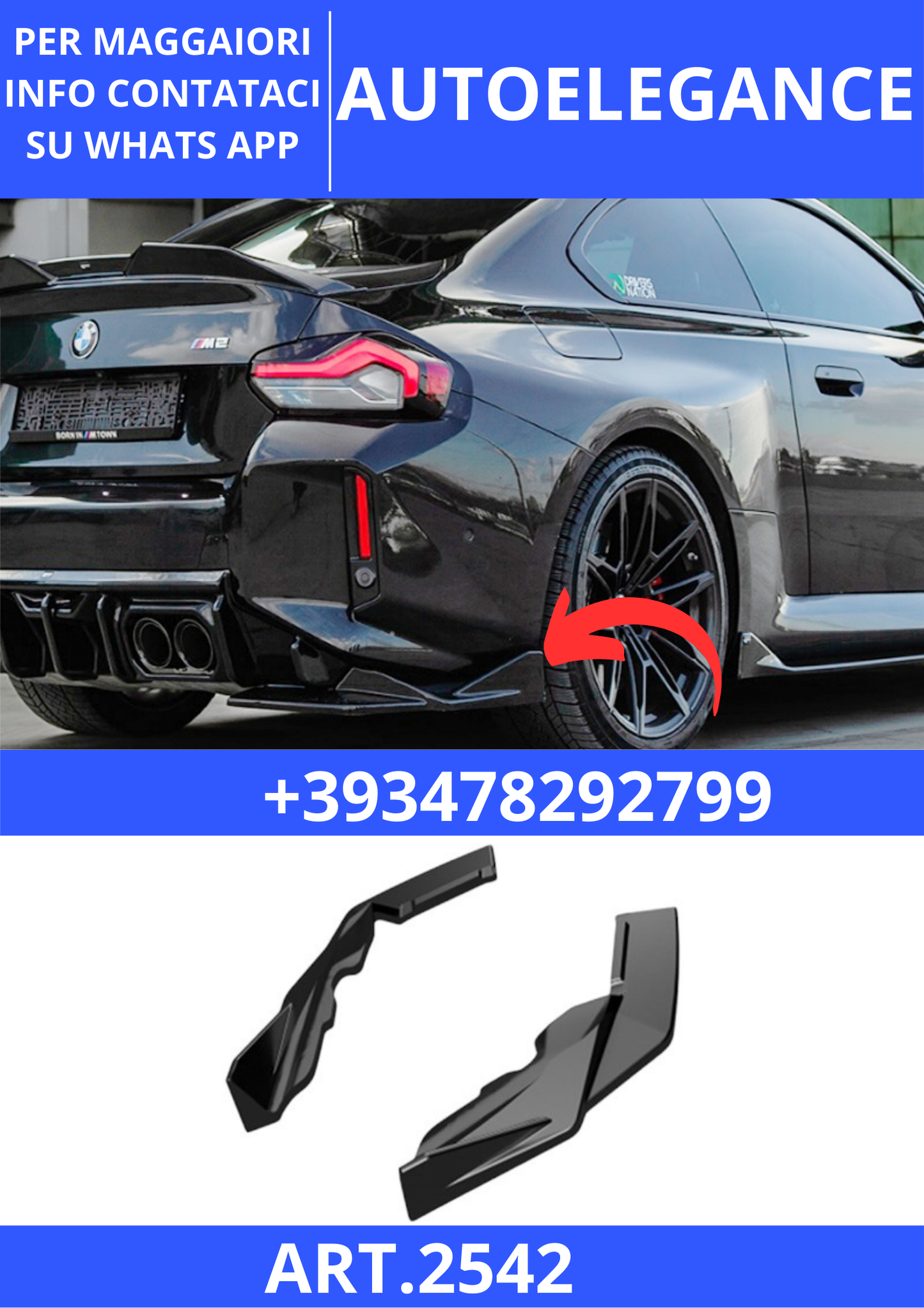 💫ART.2542 Flaps BMW G87 M2 2023+ A Plus M2 V1💫