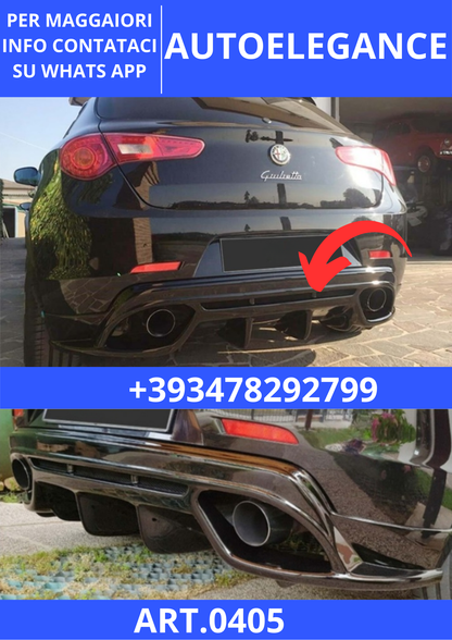 💫ART.0405 Diffusore A Plus Giulia Quadrifoglio V1 Nera Lucida💫