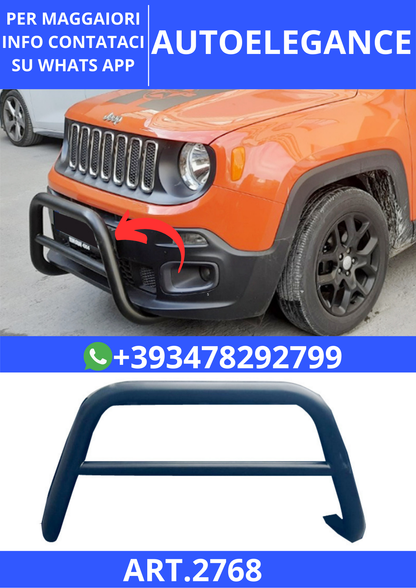 💫ART.2768 Bullbar Anteriore Protezione Jeep Renegade 2014+ Nero💫