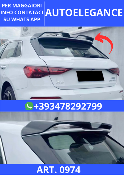 💫ART. 0974 SPOILER A3 8Y 2020-2024 LOOK OETTINGER NERO LUCIDO💫