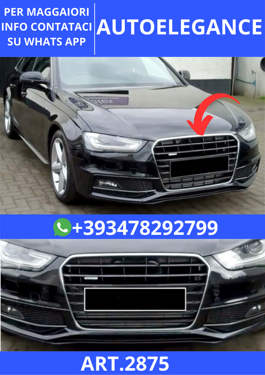 💫ART.2875 Griglia Anteriore S4 Style Audi A4 B8 FL 2012+💫