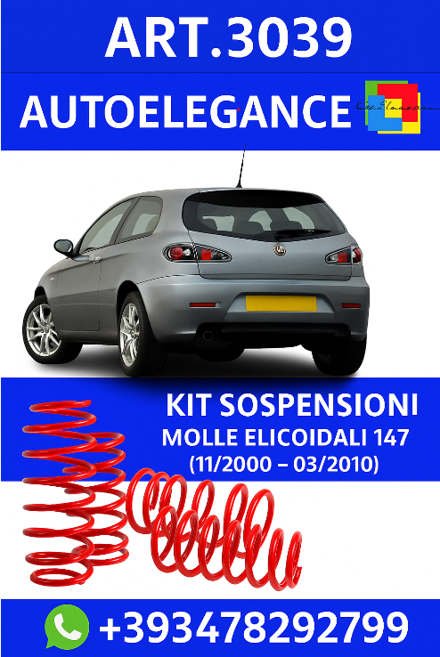 💫ART.3039 99971200 Kit Sospenioni Alfa Romeo 147 11/2000-03/2010💫