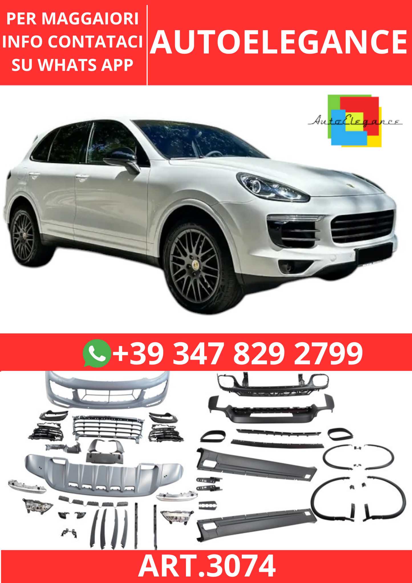 💫ART.3074 Kit Estetici Porsche Cayenne 958 2014-2017💫