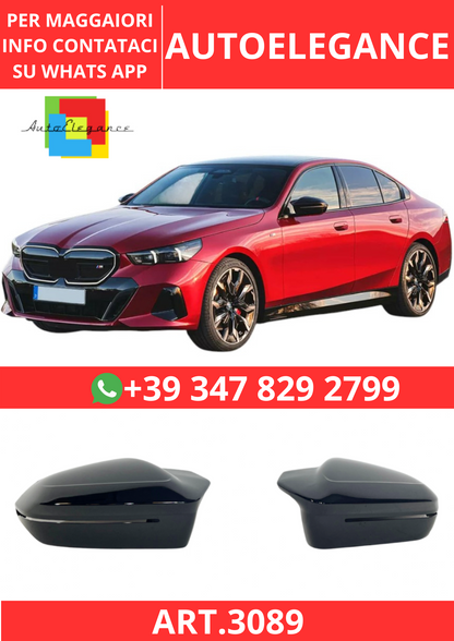 💫ART.3089 CALOTTE SPECCHIO BMW G60 2024+ Look M5 /M60I Nero Lucido💫