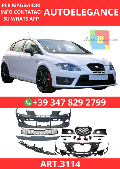 💫ART.3114 Paraurti Anteriore Seat Leon 2010-2013 Look Cupra💫