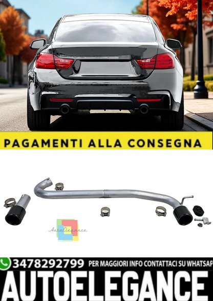💫Terminale di scarico Duplex 440 Look Conversione adatto per BMW F32 💫