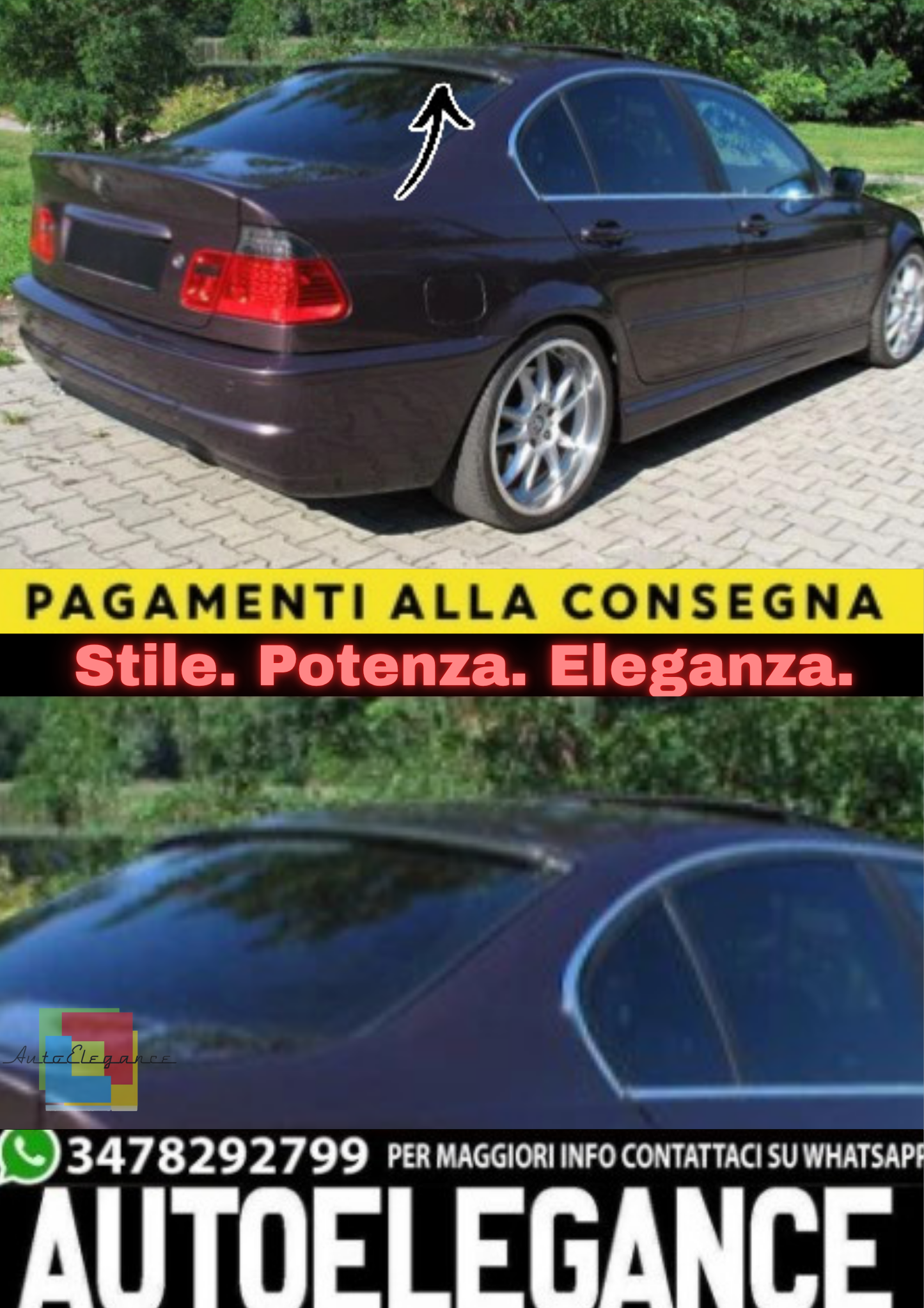 ✨SPOILER PER FINESTRINI BMW SERIE 3 E46 (1998–2006)✨