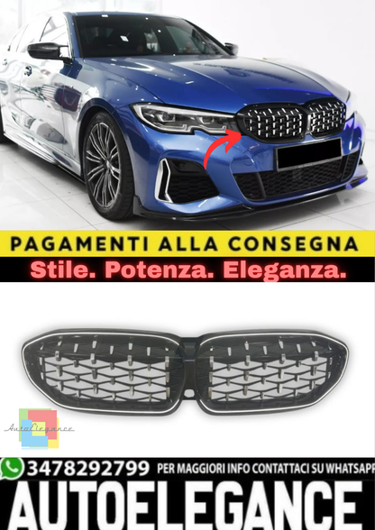 🔥Griglia Radiatore Diamante – BMW Serie 3 G20 / G21 Pre-LCI🔥