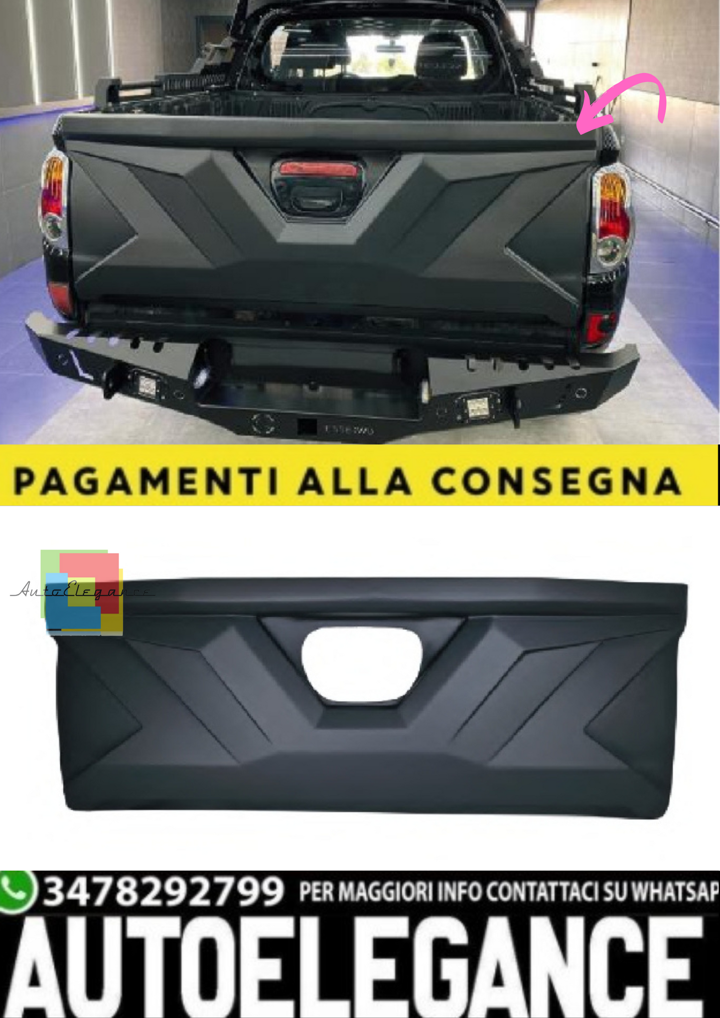 💫 Copertura Portellone Posteriore Completa per Mitsubishi L200 Triton Serie 4💫