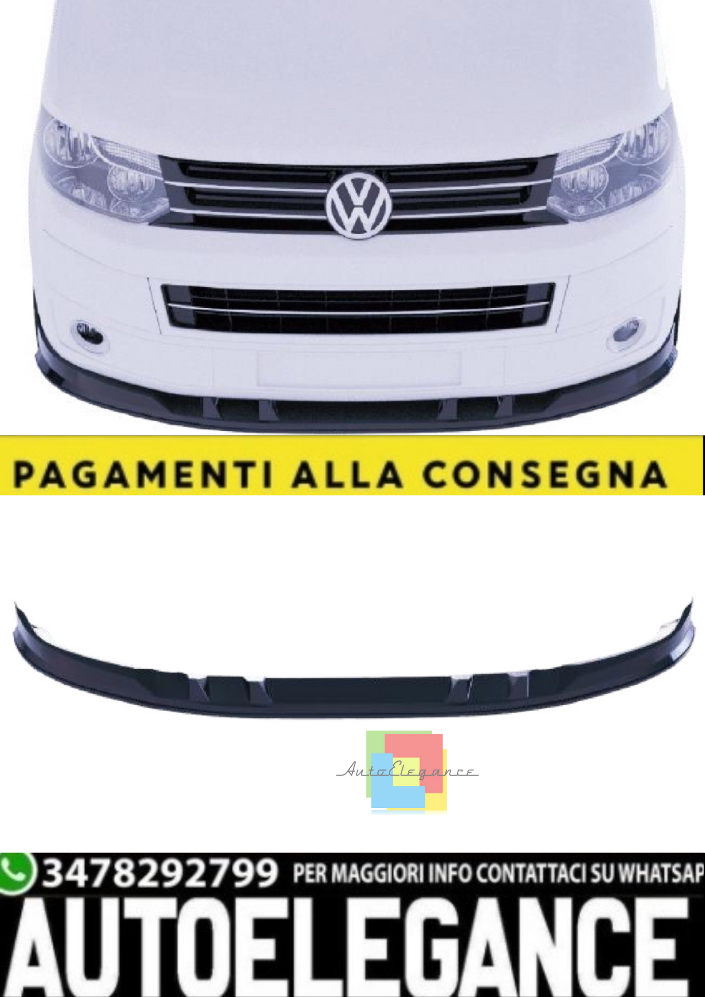 💫Splitter Anteriore per Volkswagen Transporter T5 (2003–2009)💫
