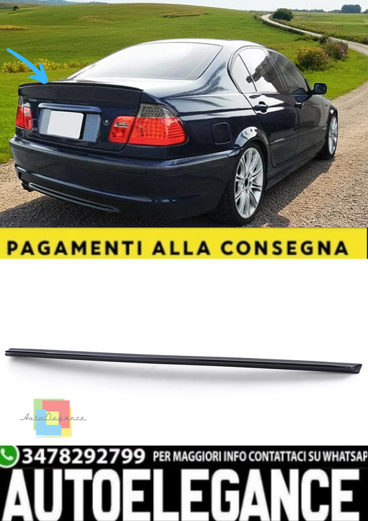 💫Spoiler Posteriore Sport Lip Nero Lucido adatto per BMW Serie 3 E46 Berlina💫