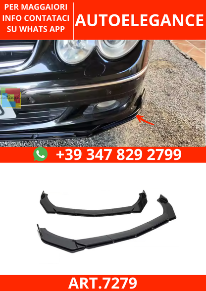 💫ART.7279 5 pezzi Splitter Anteriore in ABS per M.Benz Classe C 2007+💫