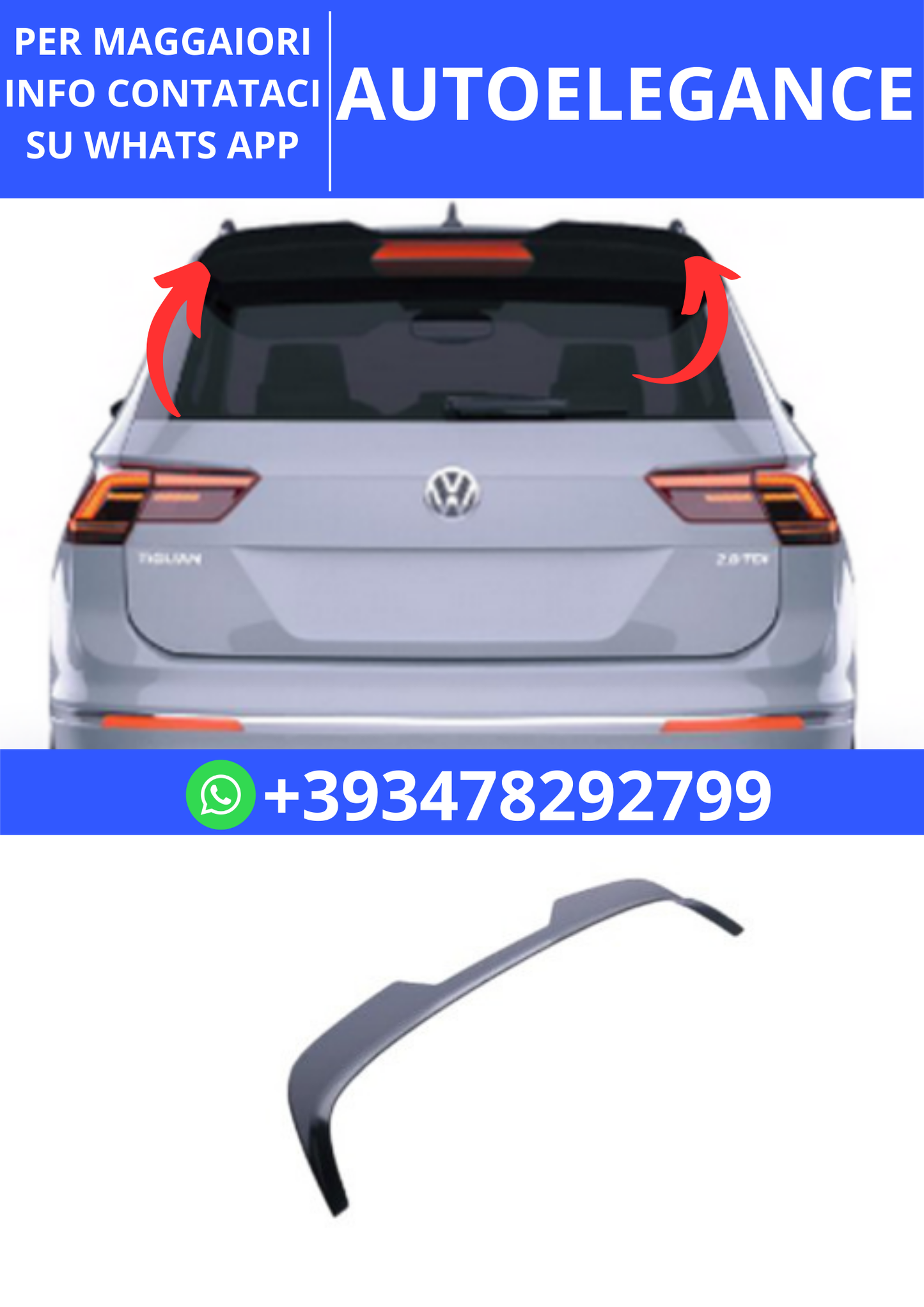 💫ART.2424 SPOILER VOLKSWAGEN TIGUAN MK2 R-LINE 2015-2020💫