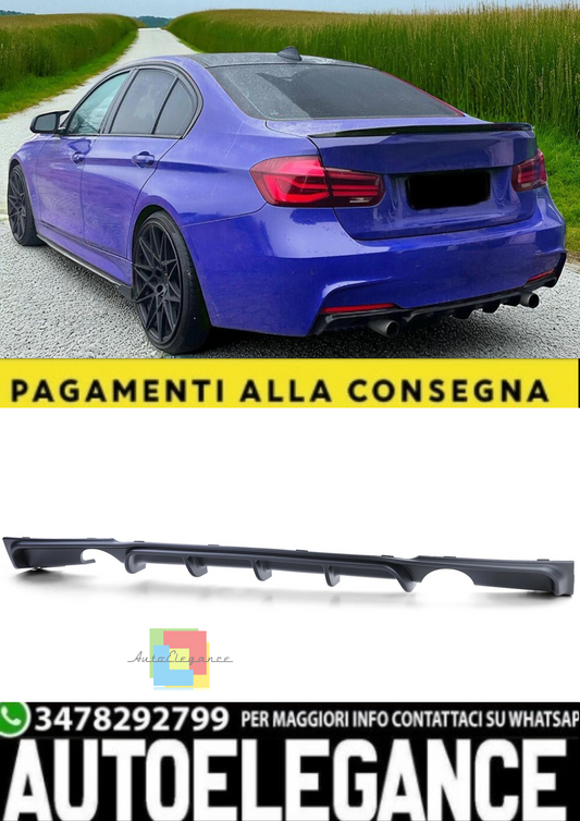 💫 Diffusore Posteriore Performance Nero Opaco per BMW Serie 3 F30 Berlina 💫